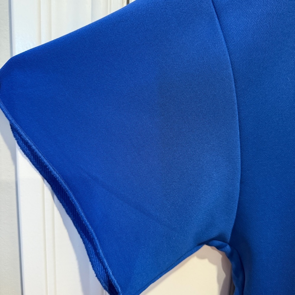 2-Piece Royal Blue Active Set Short Sleeve Sweater Top and Shorts Set Two Piece - Picture 6 of 7